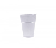 GOBELET PP TRANSPARENT REUTILISABLE 250 ML D.7.6/H.11.5 CM (33CL=RAS BORD) (50U)