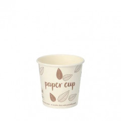 GOBELET 100% PAPIER 4OZ-120ML POUR BOISSON CHAUDE (80 U)