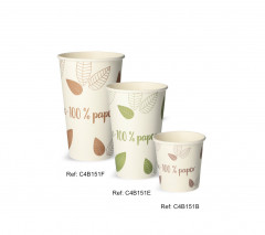 GOBELET 100% PAPIER 16OZ-480ML POUR BOISSON CHAUDE (COUVERCLE=C4B161G) (50 U)