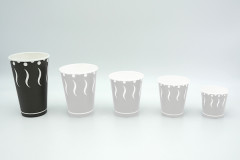 GOBELET CARTON DECOR NOIR&BLANC 16 OZ-480ML BOISSON CHAUDE (COUV=C4B160C) (50U)