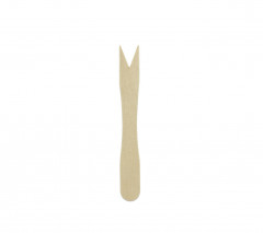 MINI FOURCHETTE EN BOIS 2 POINTES 85X1.1 MM (1000 U)