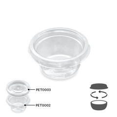 POT TRANSPARENT 1.5OZ/45ML SPECIAL FROID AVEC COUVERCLE A VISSER PET (60 U)