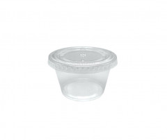 POT TRANSPARENT 4 OZ/11.8 CL EN PET SPECIAL FROID AVEC COUVERCLE (100 U)