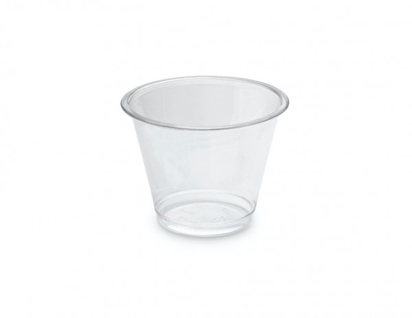 POT TRANSPARENT 9 OZ/26 CL EN PET- SPECIAL FROID AVEC COUVERCLE (50 U)