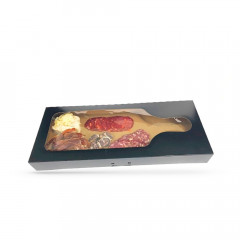 KIT PLANCHA PLANCHE CARTON 45x18 CM ET BOITE NOIRE A FENETRE 45.5X19X5 CM (20 U)