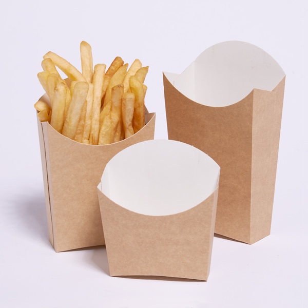 ETUI A FRITES GRAND GAMME KRAFT BRUN 390CC 82X33X150 MM (25 U)