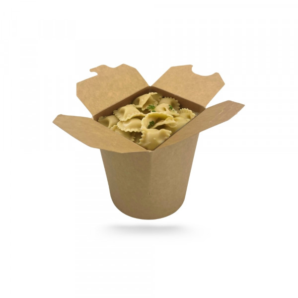 BOITE A PATES GAMME KRAFT BRUN 480 ML / 16 OZ 8.5X10XØ8.5 CM (50 U)