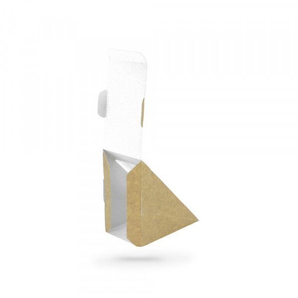 BOITE SANDWICH AVEC FENETRE GAMME KRAFT BRUN 12.3X12.3X7.3 CM (50 U)