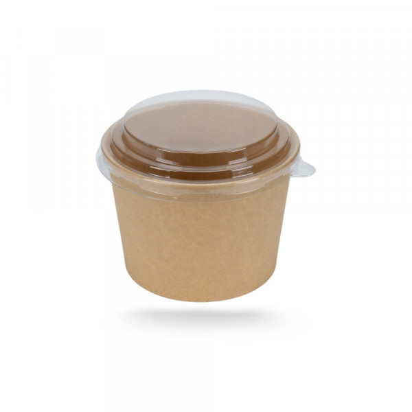 BOL SALADE GAMME KRAFT BRUN 480 ML 11.5X9.3XH.8 CM Ø11.5 CM (25 U)