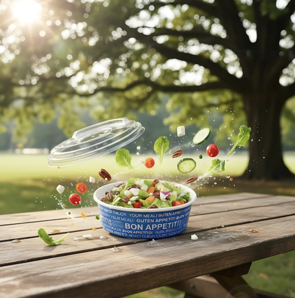 BOL SALADE GAMME KRAFT COLORÉ MODELE «&nbsp;MAXIM&nbsp;» 500 ML Ø15XØ12X H.4.7 CM (50 U)