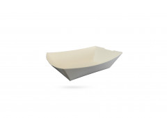 BARQUETTE BATEAU GAMME KRAFT BLANC 75X45X32 MM 150 GRS (100 U)