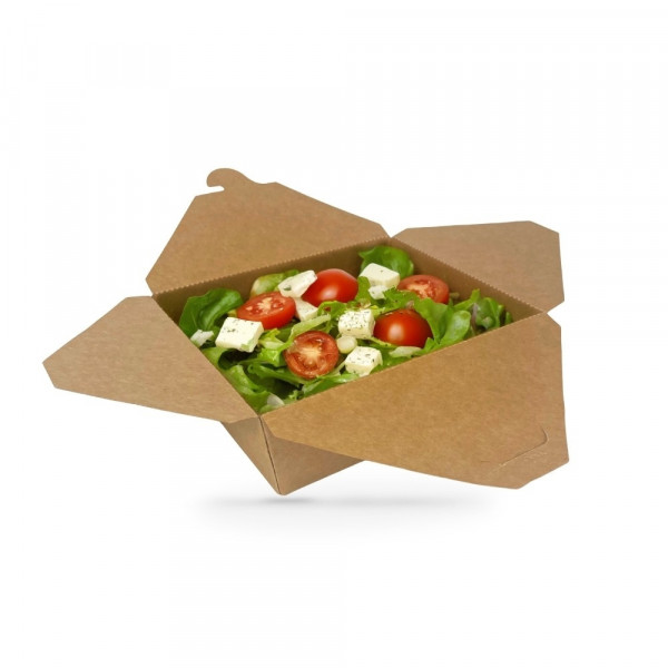 BOITE REPAS GAMME KRAFT BRUN 17.5x14x6.5 CM 1400 ML (200 U)