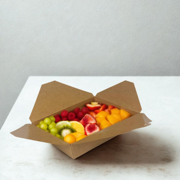 BOITE REPAS GAMME KRAFT BRUN 21.5x16x4.5 CM 1480 ML (200 U)