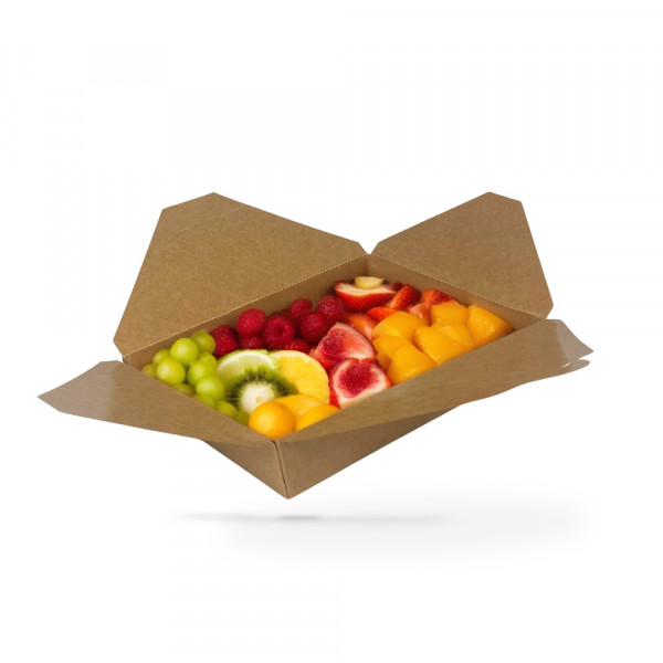 BOITE REPAS GAMME KRAFT BRUN 21.5x16x4.5 CM 1480 ML (200 U)