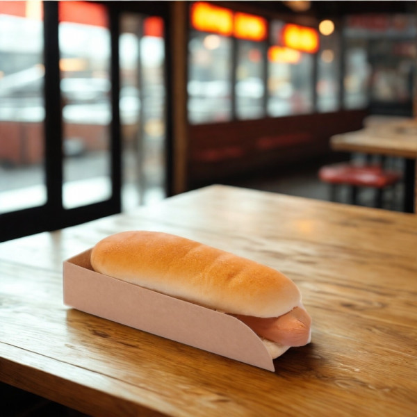 SUPPORT SNACKING GAMME KRAFT BRUN PM 17.5X5X3.5 CM (25 U)