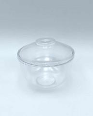 MIGNARDISE MINI COUPE PLASTIQUE RIGIDE TRANSPARENT+COUV. 12CL EMPILABLE (50 U)