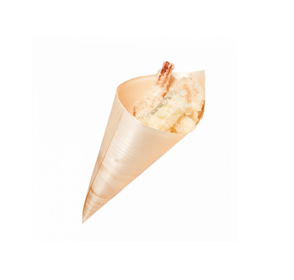 CONE EN FEUILLE DE PEUPLIER H.12.5 CM (100 U)