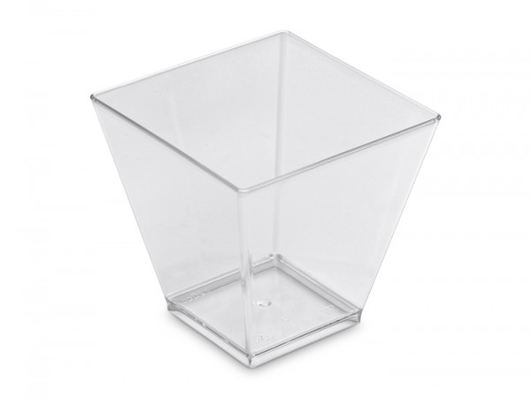 MIGNARDISE VERRE CARREE REUTILISABLE TRANSPARENTE 12 CL (50 U)