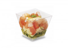 MIGNARDISE VERRE CARREE REUTILISABLE TRANSPARENTE 6 CL (50 U)