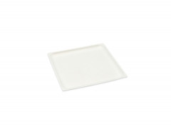 ASSIETTE CARREE TAPAS PLATE BLANCHE GAMME BIO CANNE À SUCRE - 240 MM (50 U)