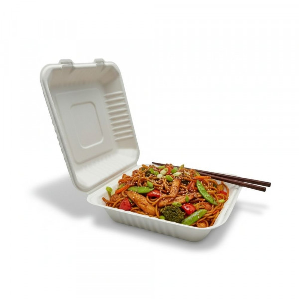 BOITE GAMME BIO EN CANNE A SUCRE 22X22 CM 1600 ML (25 U)