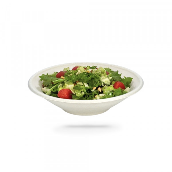 BOL SALADE CREME GAMME BIO CANNE À SUCRE 750 ML Ø19.5 CM AVEC COUVERCLE (600 U)
