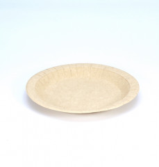 ASSIETTE RONDE PLATE KRAFT BRUN - DIAMETRE 180 MM (240 U)