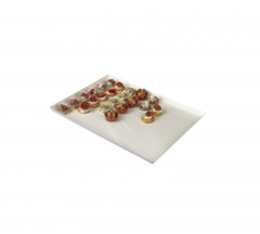 PLATEAU REPAS RECTANGULAIRE BLANC PULPE DE CANNE 37.8X27.3X1.6 CM (100 U)