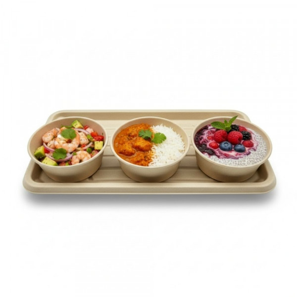 PLATEAU REPAS RECTANGULAIRE GAMME BIO 35X24X2 CM (COUV=C4G541) (25 U)