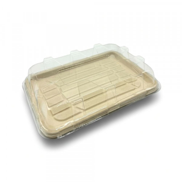 COUVERCLE PET TRANSPARENT 35X24X6 CM POUR PLATEAU REPAS (25 U)