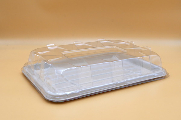 COUVERCLE PET TRANSPARENT 35X24X6 CM POUR PLATEAU REPAS (C4G540) (25 U)