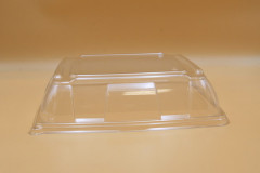 COUVERCLE PET TRANSPARENT 32X32X7 CM POUR PLATEAU REPAS CARRE (C4G542) (25 U)