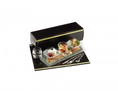 PLATEAU REPAS EN KIT ECRIN CARTON 40X12.6X11.3 CM AVEC 4 ELEMENTS (50 U)