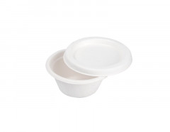 MINI POT AVEC COUVERCLE ROND BLANC 2 OZ 60 ML GAMME BIO 6.9X3+0.7 CM (50 U)