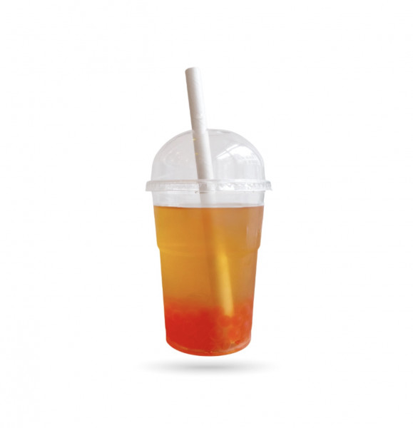 PAILLE BUBBLE TEA EN PAPIER BLANC 12X200 MM (200 U)