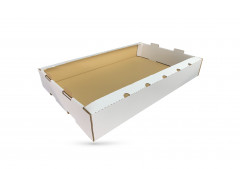 PLATEAU REGROUPEMENT EN CARTON BLANC 650X424X93 MM (25 U)