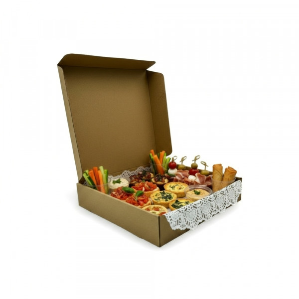 BOITE EN CARTON KRAFT BRUN 27X26X5.5 CM (50 U)