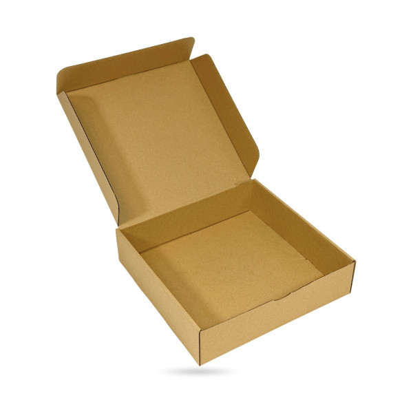 BOITE EN CARTON KRAFT BRUN 26.5X26X6.8 CM (50 U)