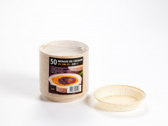 MOULE ROND EN PAPIER CUISSON BIO D.138xH.21 MM 220 ML (50 U)