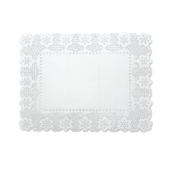 DENTELLE RECTANGULAIRE BLANCHE STANDARD 40X50 CM (250 U)