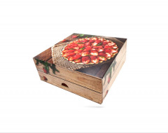 BOITE PÂTISSIERE 250X80 MM MODELE PROVENCE (50 U)