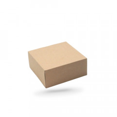 BOITE PÂTISSIERE KRAFT BRUN 18X18X8 CM ORIGINE FRANCE (50 U)