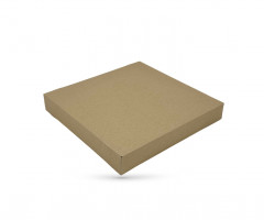 BOITE PÂTISSIERE KRAFT BRUN L.320Xl.320X50 MM ORIGINE FRANCE (50 U)