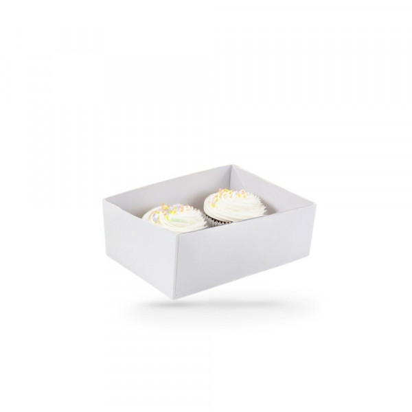 CAISSETTE PÂTISSIERE BLANCHE 14X10X5 CM ORIGINE FRANCE (100 U)
