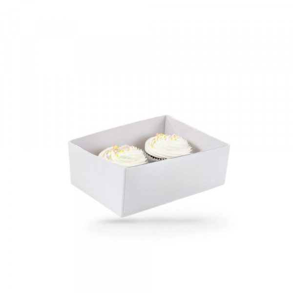 CAISSETTE PÂTISSIERE BLANCHE 16X10X5 CM ORIGINE FRANCE (100 U)