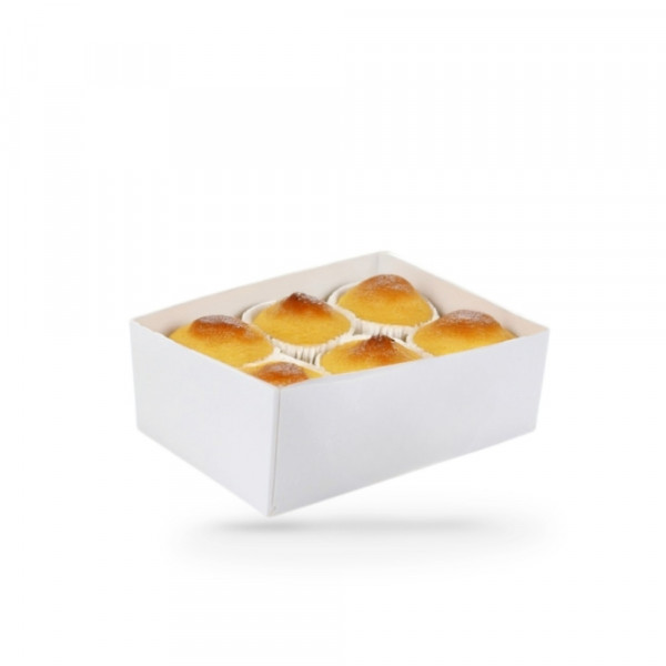 CAISSETTE PÂTISSIERE BLANCHE 20X13X5 CM ORIGINE FRANCE (100 U)