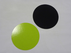 ROND VERT ANIS/NOIR EN CARTON RENFORCÉ D.20 CM (50 U)