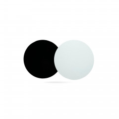 ROND BLANC ET NOIR EN CARTON D.24 CM (100 U)
