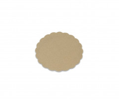 ROND KRAFT BRUN FESTONNÉ EN CARTON D.17 CM (250 U)