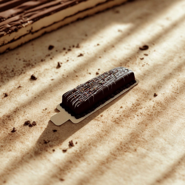 SUPPORT RECTANGULAIRE KRAFT BRUN A LANGUETTE 13.5 X 4.5 CM (250 U)